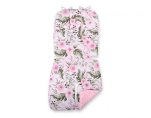 Double-sided cart insert BOBONO -  peony flower pink/pink